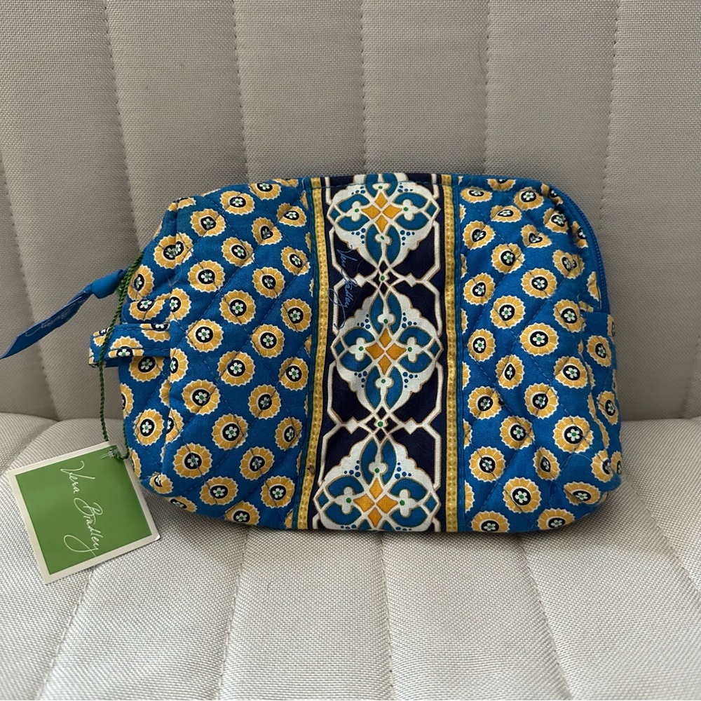 Vera Bradley Medium Cosmetic Bag in Riviera Blue‎